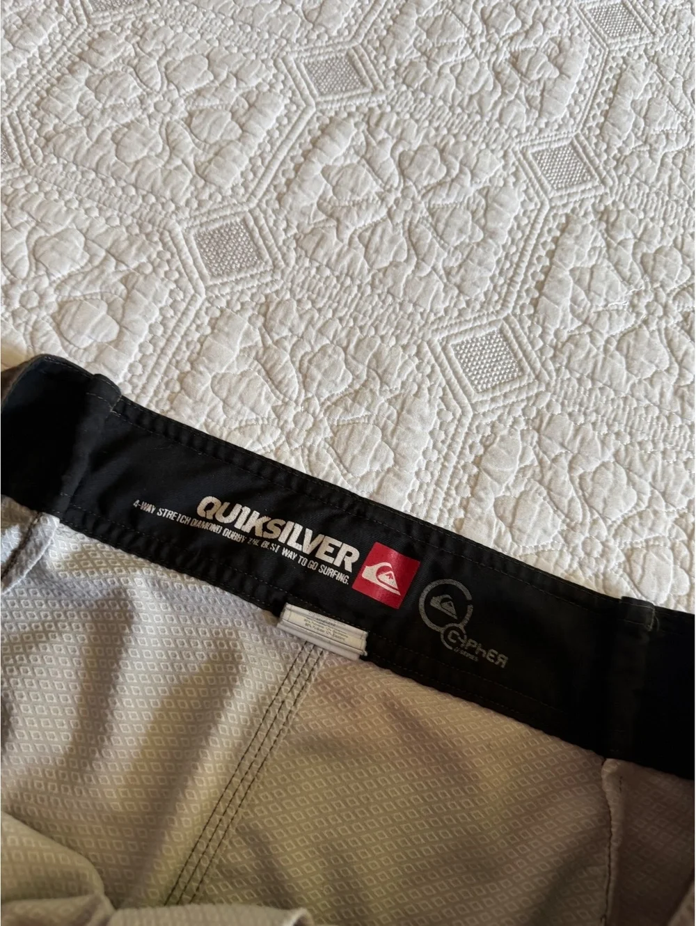 Vintage Quiksilver Men's Size 36 Multicolor Striped Board Shorts Side Pocket